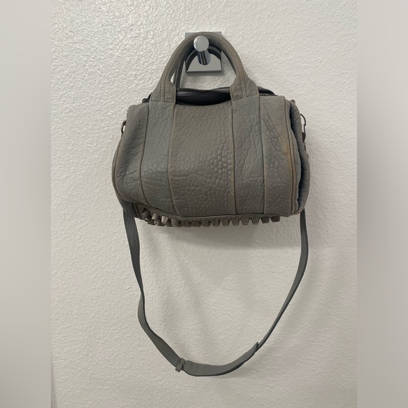 Alexander wang rocco gray leather bag with crossbody strap - Picture 1 of 8
